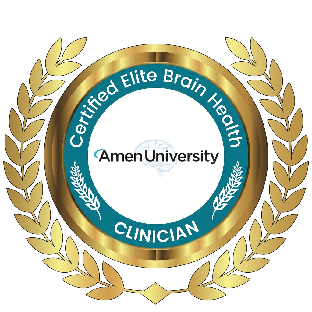 Amen University Certified Elite Brain Health Clinician badge